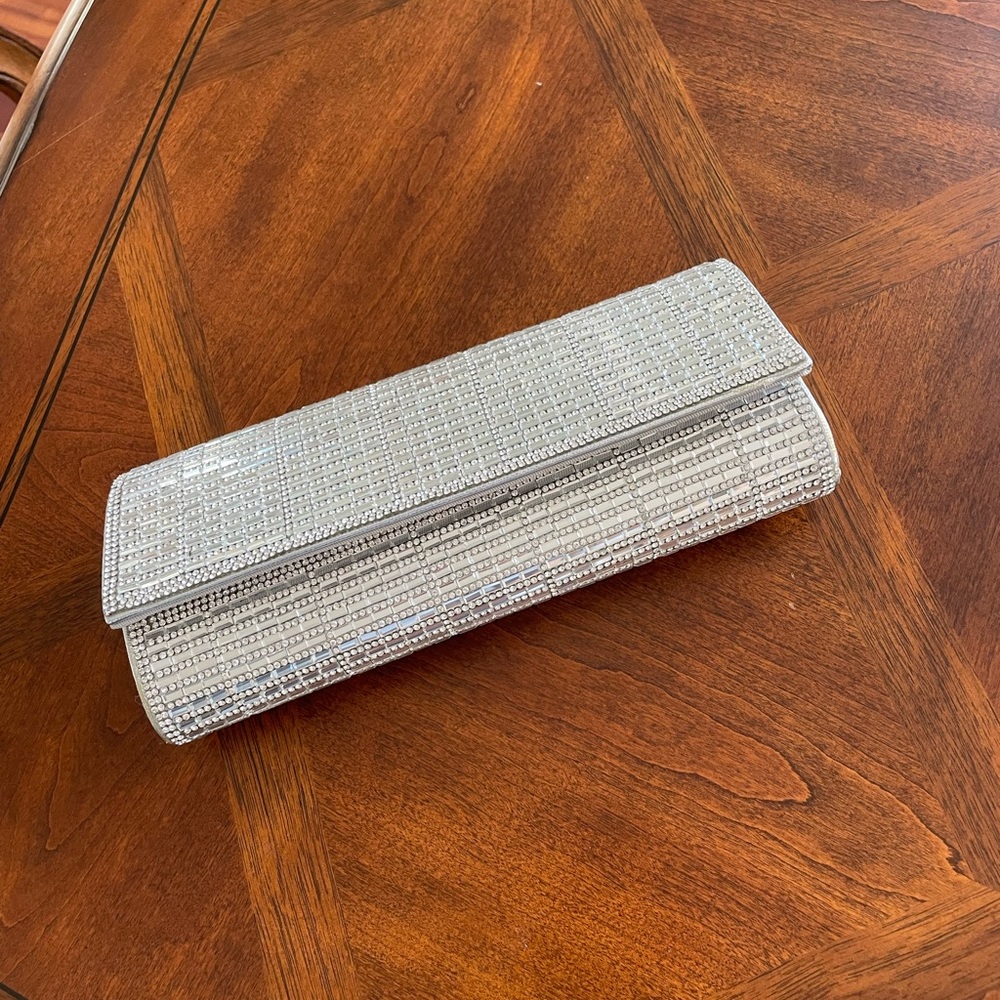 Elegant Silver Clutch Bag